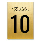 テーブルを結婚するエレガントな金ゴールドはカードテンプレートに番号を付けます テーブルナンバー (正面)