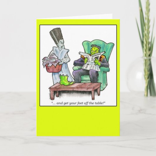 "…テーブルを離れてあなたの足を得れば! " カード (正面)