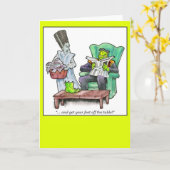 "…テーブルを離れてあなたの足を得れば! " カード (黄色い花)