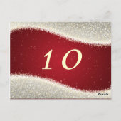 テーブルエレガント番号まぶしいキラキラ赤 ポストカード (裏面)