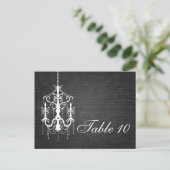 テーブルエレガント番号シャンデリア黒 ポストカード (スタンド正面)