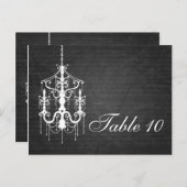 テーブルエレガント番号シャンデリア黒 ポストカード (正面/裏面)