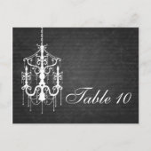 テーブルエレガント番号シャンデリア黒 ポストカード (正面)