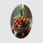 テーブルオイル塗装にフルーツクラシカルのボウル オーナメント (正面)