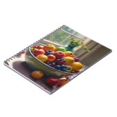 テーブルオイル塗装にフルーツクラシカルのボウル ノートブック (左側)