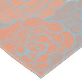 テーブルカバー、ターコイズ&コーラルフローラデザイン テーブルクロス (アングル)