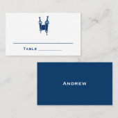 テーブルカードをつけるアンドリューのバーの(ユダヤ教の)バル・ミツバーの座席表 プレイスカード (正面/裏面)