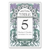 テーブルカードを結婚するアールヌーボー(#6)を置いて下さい テーブルナンバー (正面)