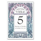 テーブルカードを結婚するアールヌーボー(#8)を置いて下さい テーブルナンバー (正面)