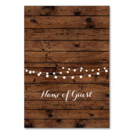 テーブルカード名結婚Guest's Wood Place テーブルナンバー