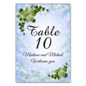 テーブルカード春の花アジサイ テーブルナンバー (裏面)