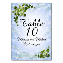 テーブルカード春の花アジサイ テーブルナンバー