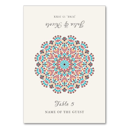 テーブルカード (正面)