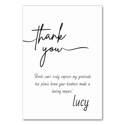 テーブルカード (正面)