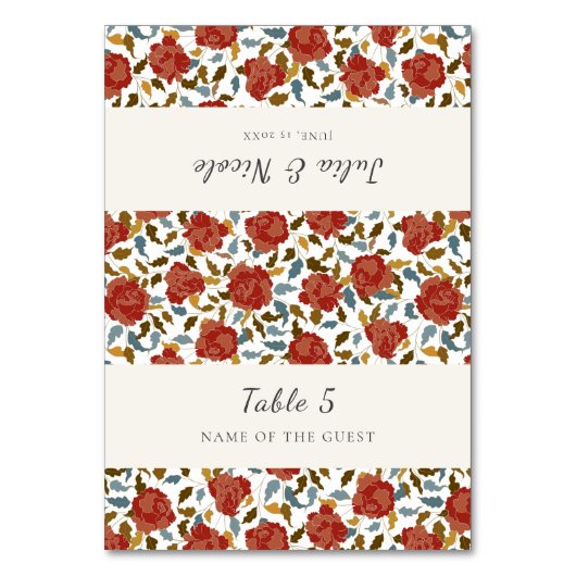 テーブルカード (正面)