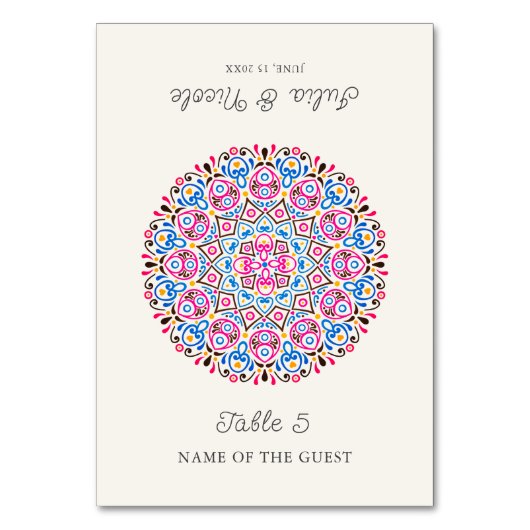 テーブルカード (正面)