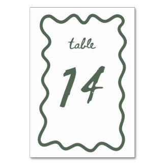 テーブルカード14 テーブルナンバー