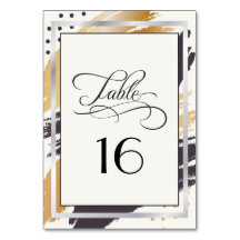 テーブルカード | モダン絵を描線とタイポグラフィ