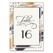 テーブルカード | モダン絵を描線とタイポグラフィ (裏面)