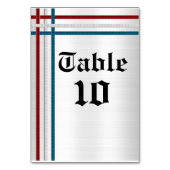 テーブルカード（赤、白、青）リボン テーブルナンバー (裏面)