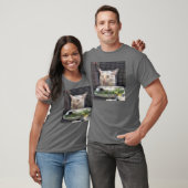 テーブルキャットミームpixeldot tシャツ (ユニセックス)