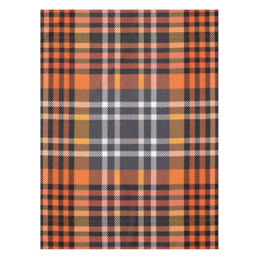 テーブルクロオレンジオータム秋感謝祭プレイド テーブルクロス (正面)