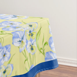 テーブルクロスのアイスブルーのパンジー テーブルクロス