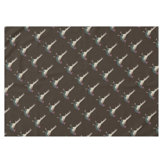 テーブルクロスのキジの茶色の感謝祭 テーブルクロス (正面(横))