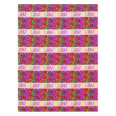 テーブルクロスのバレンタインデートテディベア テーブルクロス (正面)