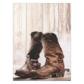 テーブルクロスのブーツカントリー素朴な西部衣服納屋 テーブルクロス (正面)