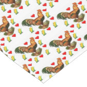 テーブルクロスのランナーヴァレンティーンズルースター ショートテーブルランナー (コーナー)