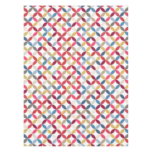 テーブルクロスのリピート円の色の四半期 テーブルクロス (正面)