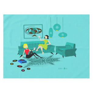 テーブルクロスのレトロの女の子の夜 テーブルクロス