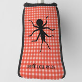 テーブルクロスの大きな不気味な黒のアリのピクニックプレイド ゴルフヘッドカバー (回転90)