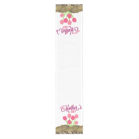 テーブルクロスの母の日 ショートテーブルランナー (正面)