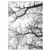 テーブルクロスの白黒抽象的な木 テーブルクロス (正面)