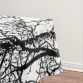 テーブルクロスの白黒抽象的な木 テーブルクロス (インサイチュ)