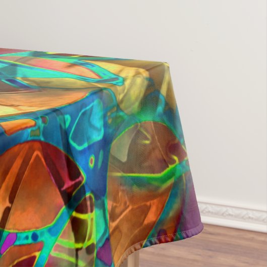 テーブルクロスの花柄の抽象芸術のステンドグラス テーブルクロス (インサイチュ)