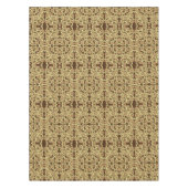 テーブルクロスの茶色と黄色の渦巻き テーブルクロス (正面)