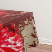 テーブルクロスの赤いバラの水彩画 テーブルクロス (インサイチュ)