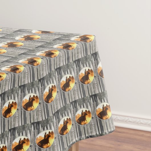 テーブルクロスの馬 テーブルクロス (インサイチュ)