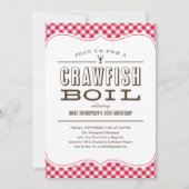 テーブルクロスのCrawfishの沸騰招待状 招待状 (正面)