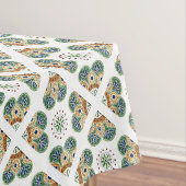 テーブルクロスカントリーコテージグリーンラティスプリント テーブルクロス (インサイチュ)