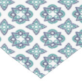 テーブルクロスカントリーコテージブルー&ターコイズプリント テーブルクロス (アングル)