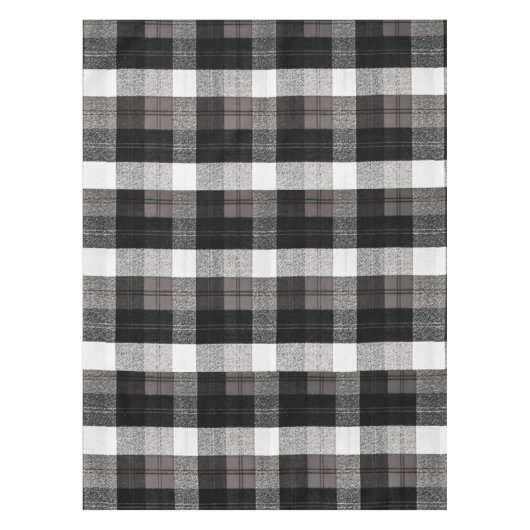 テーブルクロスクリスマスバッバロープレイド白黒クリスマ テーブルクロス (正面)