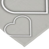 テーブルクロスグレイ&ホワイトハート テーブルクロス (アングル)