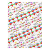 テーブルクロスハッピーバレンタインデーハッピーバースデー テーブルクロス (正面)