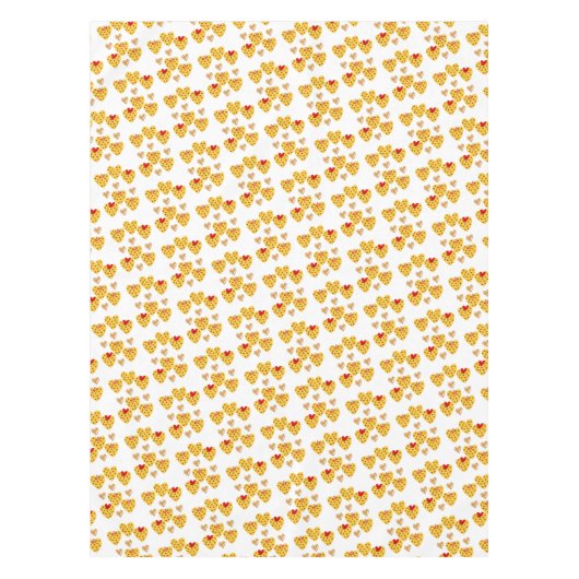 テーブルクロスバレンタインデイイエローハート テーブルクロス (正面)