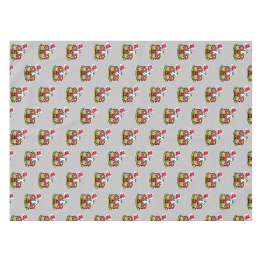 テーブルクロスバレンタインデペンギンハート テーブルクロス (正面(横))