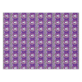 テーブルクロスパープルホワイトヒツジフローラ テーブルクロス (正面(横))